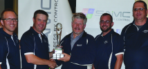 Golf Challenge winners team WMS (left to right) Henry Engelbreght, Johan Kruger, Johan Maritz (Secunda branch chairman), Louis Hatting and Francois Pretorius.